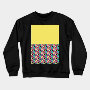 Funky Triangles on Yellow Crewneck Sweatshirt